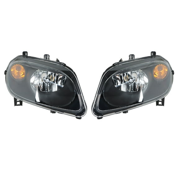 Headlight Assembly Halogen Headlamps Replacement for 2006-2011 HHR Headlights Driver and Passenger Side Black Housing Clear Lens GM2502262, GM2503262, 15827441, 15827442