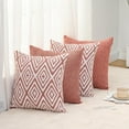 thumbnail image 7 of SUSIELADY Throw Pillow Covers Set of 4, 18"x18" Linen Decorative Square Couch Sofa Cushions, Accent Home Decor, Living Room, Bedroom, Chair, Coral, 7 of 7