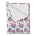 thumbnail image 2 of Floral Soft Flannel Fleece Throw Blanket, Rustic Botanical Concept of Pink Camellias Blue Geranium Flowers and Alstroemeria, Cozy Plush for Indoor and Outdoor Use, 50" x 70", Multicolor, by Ambesonne, 2 of 5