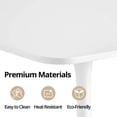 thumbnail image 3 of 31.49" White Square Dining Table for 4, Mid-Century Modern Dining Room Table with MDF Tabletop and Pedestal Base, Tulip Table for Kitchen, Living Room & Small Space, 3 of 7
