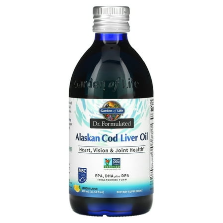 Garden of Life Dr. Formulated, Alaskan Cod Liver Oil, Lemon, 13.52 fl oz (400 ml)