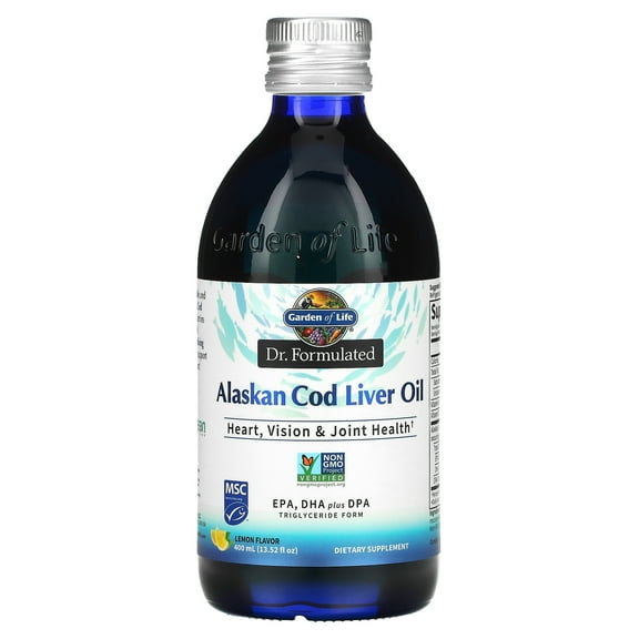 Garden of Life Dr. Formulated, Alaskan Cod Liver Oil, Lemon, 13.52 fl oz (400 ml)