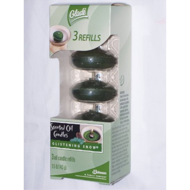 Glade Scented Oil Candles Glistening Snow 3 Oil Candle Refills