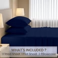 thumbnail image 2 of Kotton Culture 1000 TC Egyptian Cotton RV King Size 16" Deep Bed Sheet Set Navy Blue Color, 2 of 4