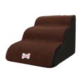 thumbnail image 2 of High Density Foam Pet Stairs Removable Zipper Cover Portable Travel, Machine Dark Brown, 2 of 8