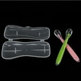 thumbnail image 3 of Cucharas, 2 piezas/juego de cucharas de silicona con punta suave para bebés, cucharas para bebés, funcionalidad de alta precisión, 3 of 10