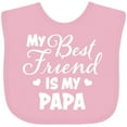 thumbnail image 3 of Inktastic My Best Friend is My Papa with Hearts Boys or Girls Baby Bib, 3 of 4