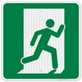 thumbnail image 1 of Emergency Exit Sign, (Right), 24x24 Reflective Aluminum EGP, 1 of 1