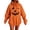 Orange, variant on Women's Hoodie Pumpkin Graphic Print Oversized Long Sleeve Sweatshirts Pullover Top Casual Hooded Drawstring Halloween Streetwear