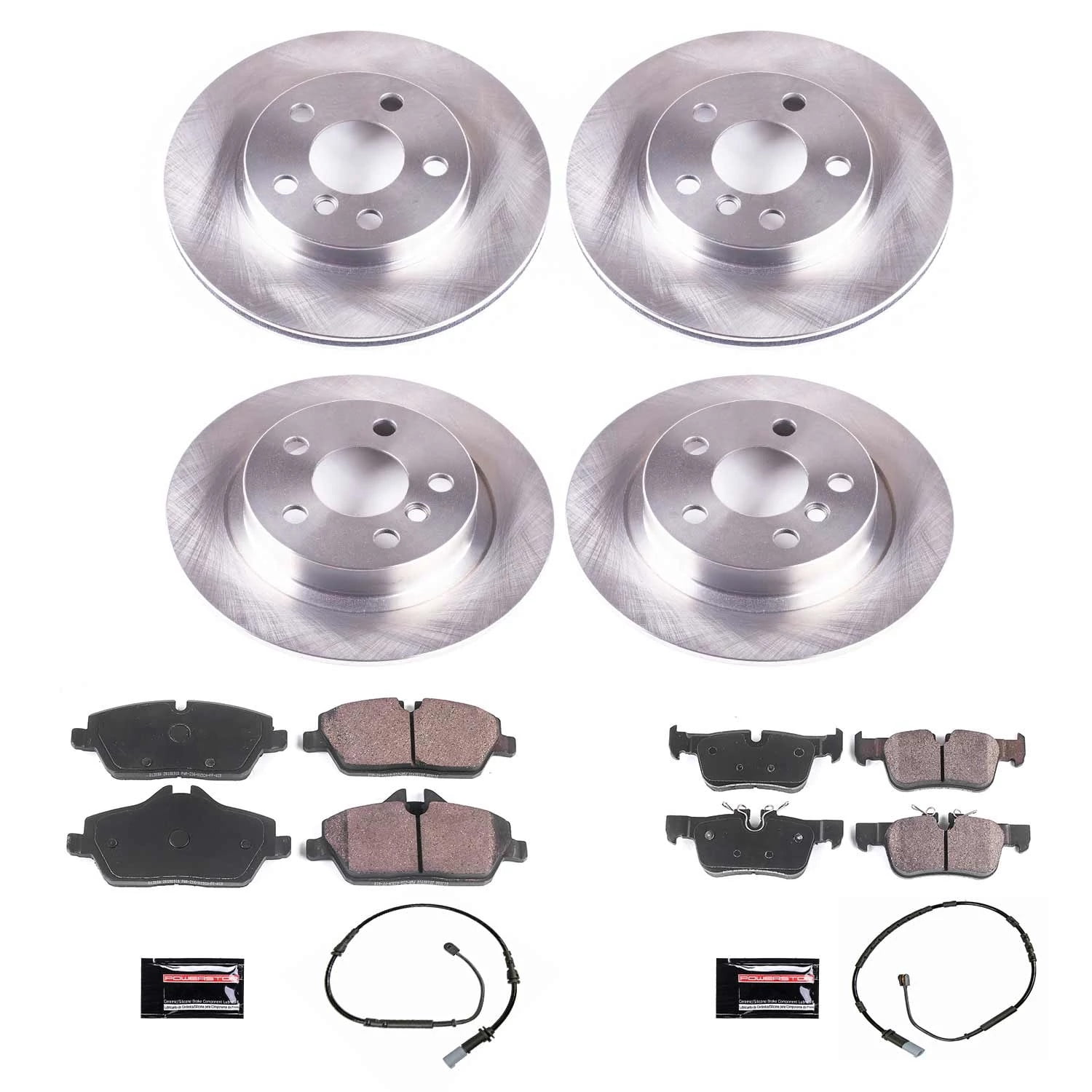 PowerStop Front and Rear Stock Replacement Brake Pad and Rotor Kit Fits: BMW Select Models KOE8113