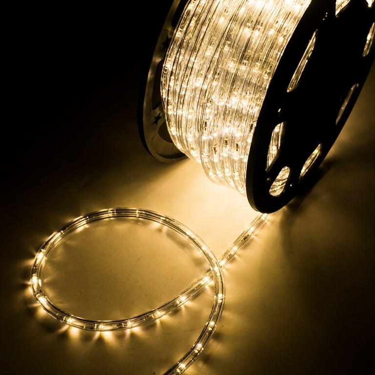 Walcut 150Ft 2 Wire LED Rope Lights, Blue Lights with Clear PVC Jacket, Connectable and Flexibel, for Indoor Wedding Christmas Party and Waterproof for Outdoor Decoration, 110V Walcut 150Ft 2 Wire LED Rope Lights, Blue Lights with Clear PVC Jacket, Connectable and Flexibel, for Indoor Wedding Christmas Party and Waterproof for Outdoor Decoration, 110V