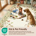 thumbnail image 4 of Design&I 2'x3' Washable Throw Rug Vintage Botanical With Floral Vines And Trailing Leaf Border for Hallway, Laundry Room, Low Profile Daily Traffic Ready Accent, 4 of 7
