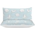thumbnail image 3 of HAHDAXIA Cat Cute Pattern Bedding Solid Comforter Set for All Seasons,3 Pieces(1 Comforter+2 Pillowcases),Soft Microfiber Bedding Set Queen(90"x90"), 3 of 7