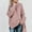 Pink, variant on Babysbule Plus Size Womens Sweaters Women's Casual Solid Color Casual Thick Line Long Sleeve Turtleneck Sweater Women's Fashion