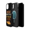 thumbnail image 2 of DistinctInk Tough Case for Apple iPhone 13 MINI (5.4" Screen), Compatible with MagSafe Charging - Bread Falls Buttered Side Down, 2 of 6