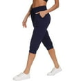thumbnail image 3 of Sexy Dance Joggers Capri Pants for Women Elastic Waist Lounge Cropped Pant with Pockets Running Workout Sweatpants Activewear, 3 of 4