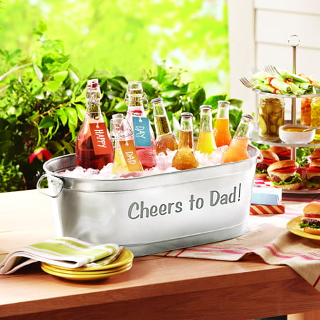 Personalized Galvanized Any Message Beverage Tub or Tub with