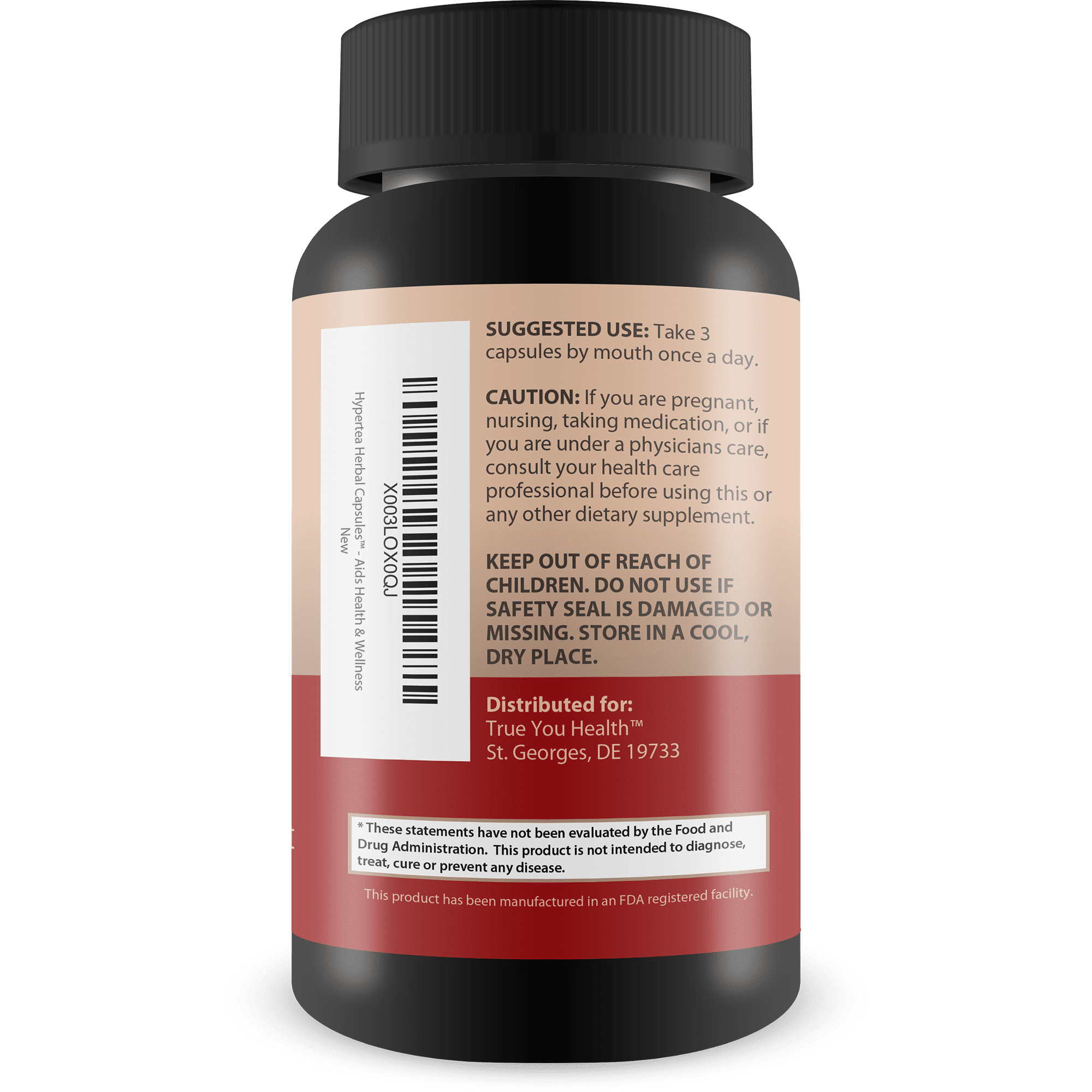 Hypertea Herbal Capsules - Overall Heath Support, Organ Support, & Immune Support - 20+ Herbs, Vitamins, & Minerals - Promote a Healthy Body & Body Functions - Use Daily to Aid Health & Wellness
