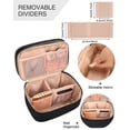 thumbnail image 3 of Relavel Travel Makeup Bag Organizer, Large Make Up Bag for Women, Double Layer Cosmetic Bag with Removable Dividers, Portable Makeup Case Storage, Black, 3 of 7