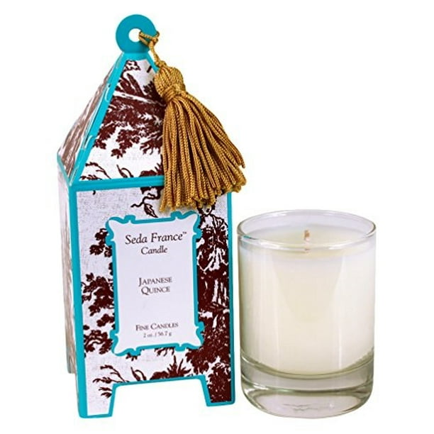 Seda France Classic Toile Mini Pagoda Box Candle, Japanese Quince, 2