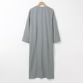 thumbnail image 5 of Bcfgryg Male Solid Color Long Sleeve Robe Arabic Clothes Middle Skirt Robe Big and Tall Shirts Gray XXL, 5 of 5