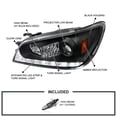 thumbnail image 3 of Spec-D Tuning Black Projector Headlights W/ LED Signal Strip Compatible with 2001-2005 Lexus IS300 With Factory Xenon Headlight, Left + Right Pair Headlamps Assembly, 3 of 5