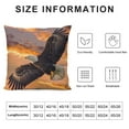 thumbnail image 5 of Orinice Bald Eagle Sky Sunset Graphic Decorative Cushion Throw Pillow Cover for Home Couch Living Room Bed Sofa Zipper Closure Printed on Both Sides 1PC 20x20in, 5 of 5