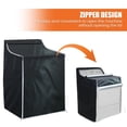 thumbnail image 2 of Dsseng High Quality Waterproof Universal Oxford Cloth Washing Machine Cover with Zipper for Full Automatic Drum Washer Dryer - Dustproof Protector for Home Use, 2 of 7