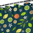thumbnail image 3 of Yellow Fruit Shower Curtain, Lemon Lover Floral Print Waterproof Bath Drapes 72x72 Inch Fresh Summer Spring Polyester Fabric with 12 Hooks, 3 of 5