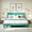 Green, variant on Zerduos Queen Size Bed Frame with Headboard, Fully Upholstered Mattress Foundation Bedframe, Wooden Slats Support, No Box Spring Needed, Black