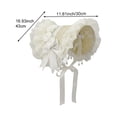 thumbnail image 3 of Slccxzc Sweet Lolita Hat with Tassels and Lace Decor Victorian Hat Self-Tied Headscarf for Tea Party, 3 of 7