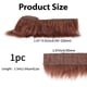 thumbnail image 2 of Rollos precortados de tela de piel de 1,5 m, rollo de cinta de pelo de felpa peluda de 5 cm, barbas de gnomo de peluche artificiales color marrón coco., 2 of 7