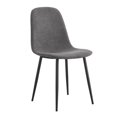 thumbnail image 5 of Comfortable Linen-Cotton Dining Chair Set - Six Pieces in Dark Gray.Integrated Seat and Backrest,Linen-Cotton Material,Modern Home Matching.W1151P283077, 5 of 6