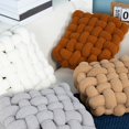 thumbnail image 2 of Washranp Soft Fluffy Throw Pillow,Elastic Handmade Knotted Plush Square Chair Seat Cushion Pillow Home Supplies, 2 of 3