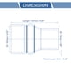 thumbnail image 3 of 1 Pcs 102mm-76mm/ 4.02''- 2.99'' ID 127mm/ Manguera de silicona para automóvil negra y azul, manguera de bulto, manguera de refrigerante universal, 3 of 7