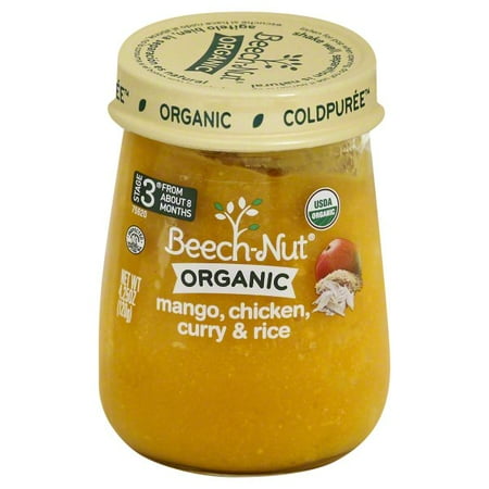 Beech-Nut Organic ColdPuree Stage 3 Mango, Chicken, Curry & Rice, 4.25 oz