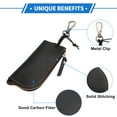 thumbnail image 5 of Unique Bargains Car Key Case Universal Leather Smart Key Fob Cover 4.72"x2.28"x0.79" Black, 5 of 6