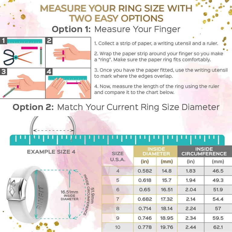 Rinfit Silicone Rings for Women - Silicone Wedding Bands Women - Infinity Ring with Metal Plate - Rubber Rings Women - Metalnfin, Metal