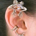 thumbnail image 4 of Frog Ear Wrap Frog Ear Cuff Bronze Frog Ear Wrap Frog Jewelry Non-pierced, 4 of 8