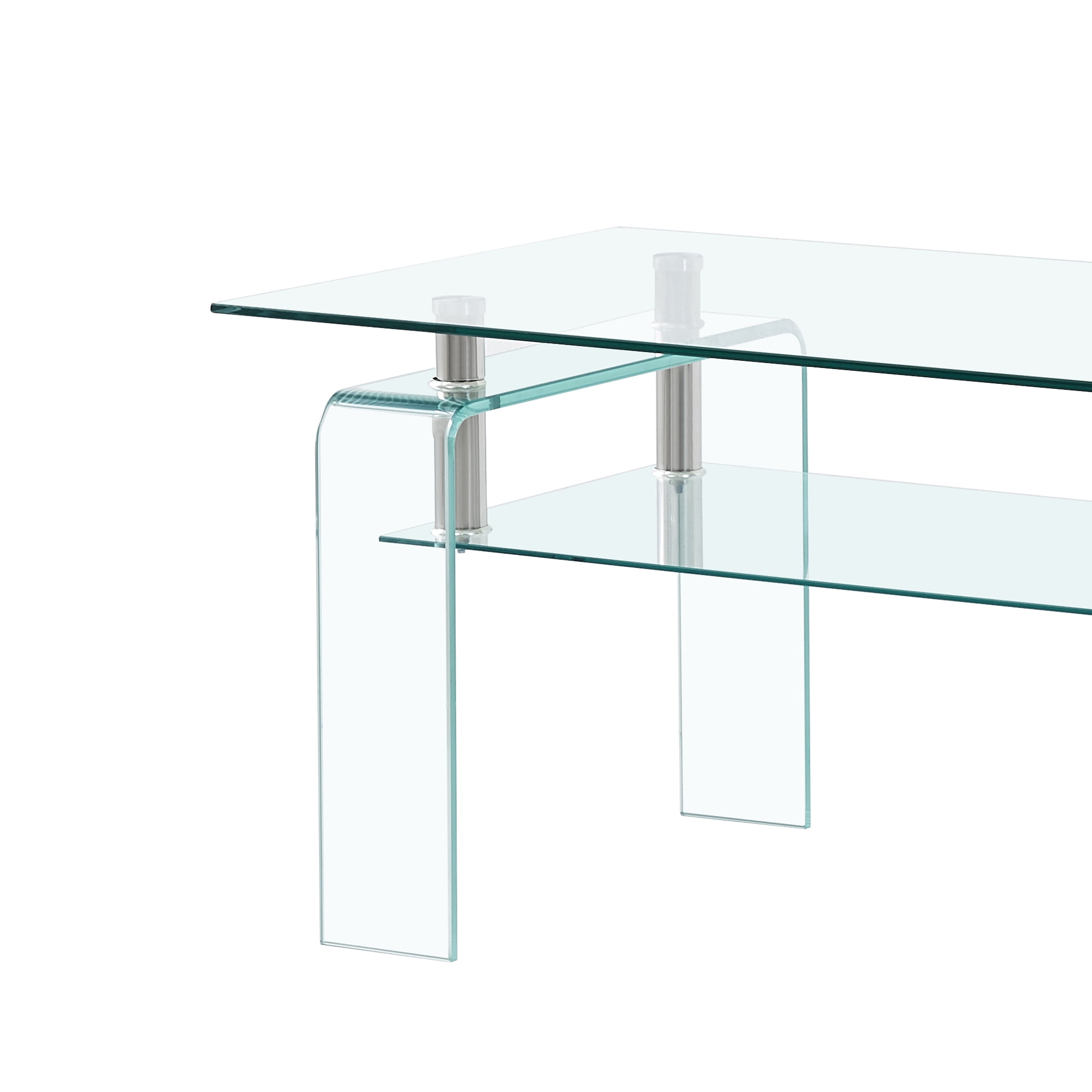 Yardi Yard Clear Living Room Center Table with Glass Top, Rectangle Coffee Table for Home Office Yardi Yard Clear Living Room Center Table with Glass Top, Rectangle Coffee Table for Home Office