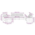 thumbnail image 4 of vidaXL 4 Piece Sofa Set with Pillows Dark Grey Fabric, 4 of 5