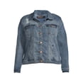 thumbnail image 5 of Dollhouse Womens Junior Plus Denim Jacket, 5 of 5