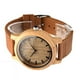 thumbnail image 4 of EeaseMX Reloj de madera natural con correa de cuero, estilo casual vintage para hombre, con caja (superficie de arce)., 4 of 7