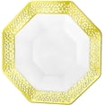 thumbnail image 3 of EcoQuality 14oz Gold Octagon Plastic Bowl - Elegant Disposable Serving Bowl for Weddings, Parties, and Special Events - Durable, Stylish, Reusable Tableware - Perfect for Catering and Buffets (40), 3 of 3