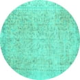 thumbnail image 1 of Ahgly Company Machine Washable Indoor Round Persian Turquoise Blue Traditional Area Rugs, 8' Round, 1 of 4