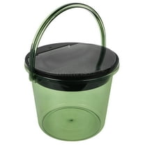 Small Tea Dregs Drainage Bucket with Lid Water Separation Bin Countertop Trash Can for Tea Grounds Indoor Compost Bin  for Home Use Light Green