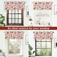 thumbnail image 6 of DriftAway Freda Jacobean Floral Linen Blend Blackout Thermal Insulated Energy Saving Privacy Window Curtain Valance Rod Pocket 2 Layers Single 52 Inch by 18 Inch plus 2 Inch Header Red Beige, 6 of 6