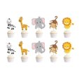 thumbnail image 4 of Pancarta de feliz cumpleaños Cupcake Topper Tema de la selva Suministros de cumpleaños, Decoraciones de cumpleaños de Safari Baby Shower Decoraciones de fiesta salvaje Suministros de fiesta de cumple TUNC Sencillez, 4 of 4