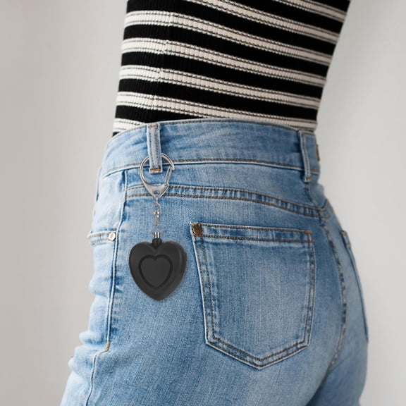 LEORX Black Personal Alarm Keychain for Emergency Use and Personal Safety