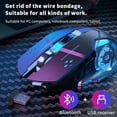 thumbnail image 4 of Rechargeable Wireless Bluetooth and 2.4G USB Gaming Mouse Silent Backlight E-Sports Mouse for Laptop Macbook PC Game Office, 4 of 9